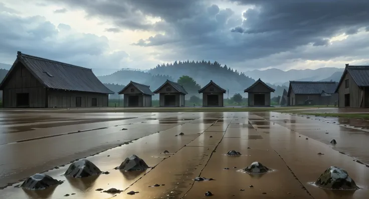 Seireitei (Doro Reiting, Court of Pure Souls; see "Quiet Spirit Court") is a large city in the center of Soul Society and serves as the home of the Shinigami and the Noble Houses.
Rainy Sky. (Raindrops falling)
(Daytime) ((Light Sky)) (GREY)
High Qu...