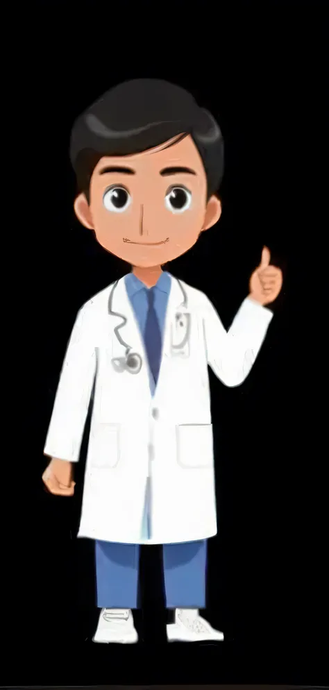 cartoon male doctor in white coat and tie pointing at a monitor, doctor, (doctor),  in lab clothes ,  wearing lab coats ,   wearing lab coats  , wearing a White coat,  wearing a white lab coat ,  in lab clothes  and a blouse, medical doctor,   Little fox g...