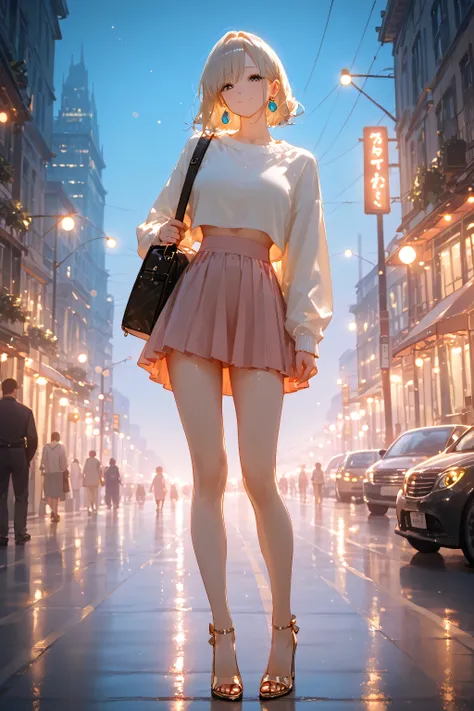 Anime Girl Beauty, ideal anatomy, Bright, sexy, neon light falls on her beautiful face,  Full Detailing, masterpiece, bright colors, score_9, score_8_up, score_7_up, dramatic lighting, highly detailed, high budget, bokeh, cinemascope, moody, epic, gorgeous...