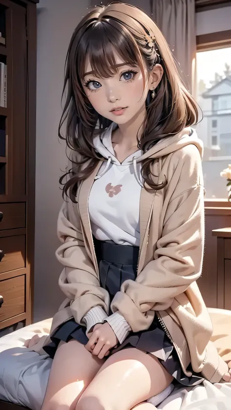 (1 girl) 、Create an "bed" scene where a beautiful dark gray-eyed Japanese young highschool girl .gold color highlight hair,ash brown color hair,(ツインテール  hairstyle)、 Flat Color
BRAKE
 、breast size D cup、 (plump skin:0.8),1 girl, alone, (( muffler 、fluffy ho...