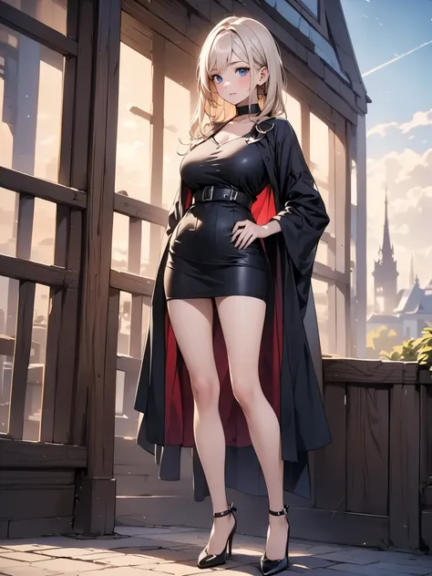 (1girl, masterpiece:1.5),(best quality, highest quality, Highest Resolution, ,Detailed depiction,Detailed Images:1.3),((whole body from toes to head, Including face)), 4K,Beautiful woman,suit, skirt, ((High heels)),slender anime girl, Age 25,(,slender girl...