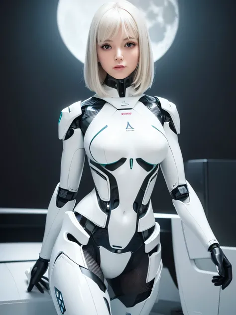 ((Highest quality)), ((masterpiece)), 8K quality, (detailed), High Resolution Skins:1.3, Realistic skin texture, full body, slim, smile, close mouth, Natural Makeup, fluffy short hair, Messy Hair, Asymmetrical bangs, Looking at Viewer, (Upper body from thi...