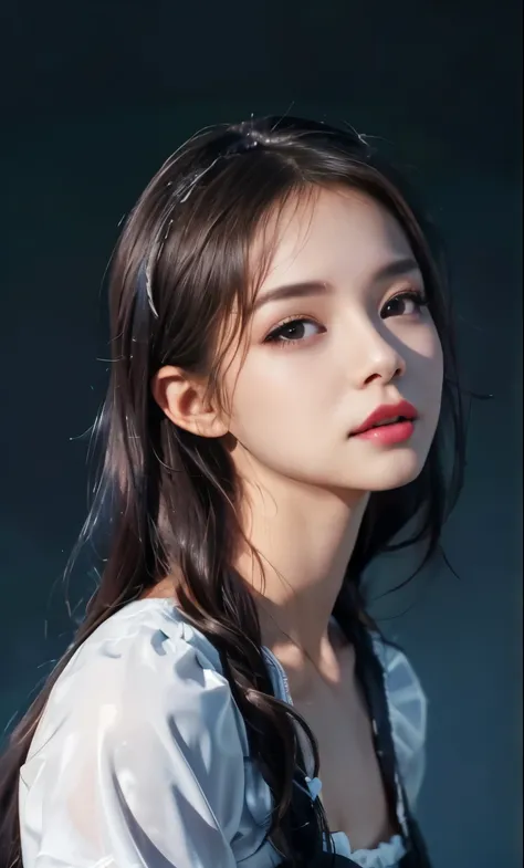 (8k, RAW photos, photorealistic: 1.25), (lip gloss, eyelashes, shiny face, shiny skin, top quality, ultra high resolution, depth of field, chromatic aberration, caustics, broadlighting, natural shading, kpop idol) Gentle, goddessy happiness watching viewer...