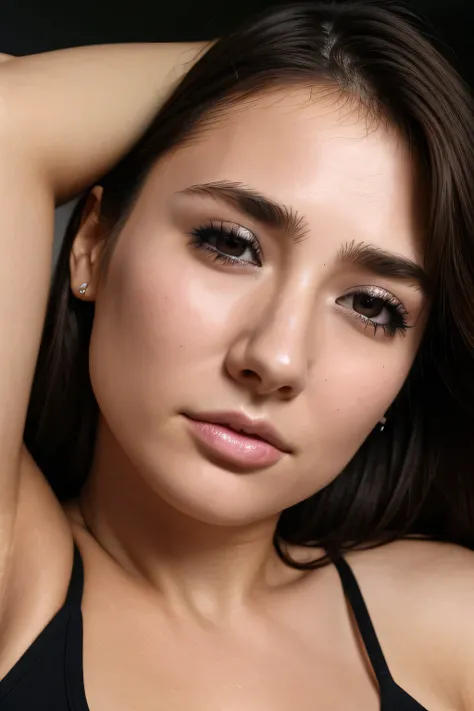 Beautiful Japanese actresses, 1 girl,Flying debris,,Award-winning photo,  Very detailed,  keep your eyes focused , Nose and mouth, face focus to be interrogated,  Extreme Closeup of Your Face 、 Age 35, brown hair、Symmetrical face, Insulated、angle from belo...