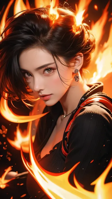 very beautiful women 、Fire Queen、Burning