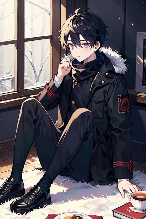 Deep Forest　 otherworldly　 boys　male　Winter clothes　Black tea