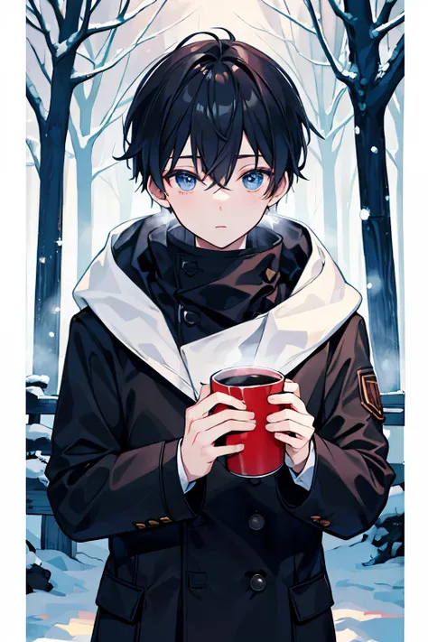 Deep Forest　 otherworldly　 boys　male　Winter clothes　Black tea