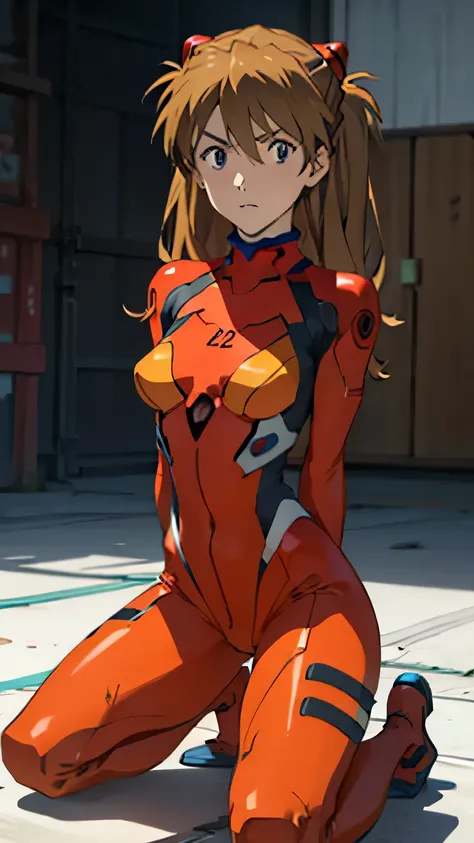 Asuka Langley, bodysuit with mouth, headgear , PLUG SUIT, red bodysuit with mouth, small breasts, natural light, masterpiece, Very detailedな, absurd, best quality, Very detailed, detailed face ,Particles of light, illumination, ( Very detailed:1.2),( ...