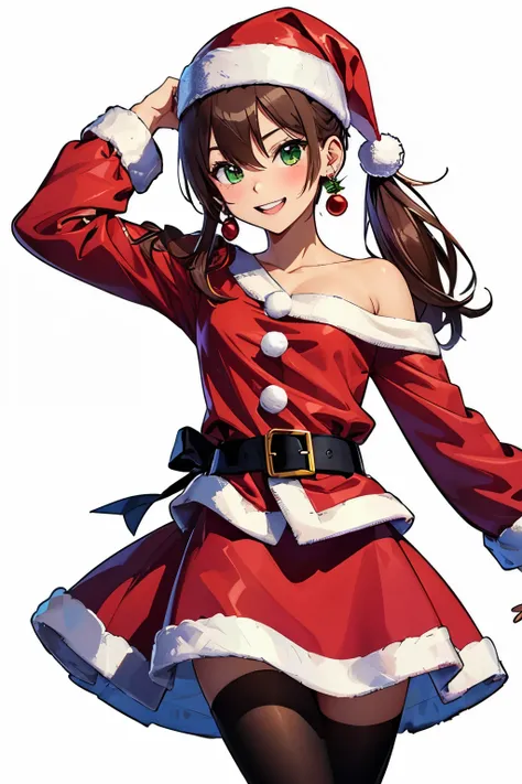 ((one shoulder santa blouse:1.5)),

BREAK

((skirt)),((tights)),((boots)),

BREAK

((ornament earring)),((Hair Elastic)),

BREAK

((white background:1.3)), ((anime style)),

BREAK

((best quality:1.4)),((high resolutio:1.4)),((highres:1.4)),((Contrast)), 
...