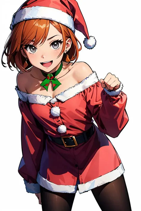 ((off-shoulder santa blouse:1.4)),

BREAK

((skirt)),((tights)),((boots)),

BREAK

((ornament earring)),((ribbon choker)),

BREAK

((white background:1.3)),((anime style)),

BREAK

((best quality:1.4)),((high resolutio:1.4)),((highres:1.4)),((Contrast)), 
...