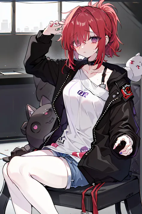 (1girl, No color , Worn out, cafe background:1.5), chair, ( sitting:1.5), window, (morning, Sunshine:1.5), ( beautiful shading :1.5), ( holding belly fat with both hands :1.5), (dynamic angle:1.5), [  4K Digital Art  ]!!,( suitable breasts, 뚜렷한 Sternum:1.5...
