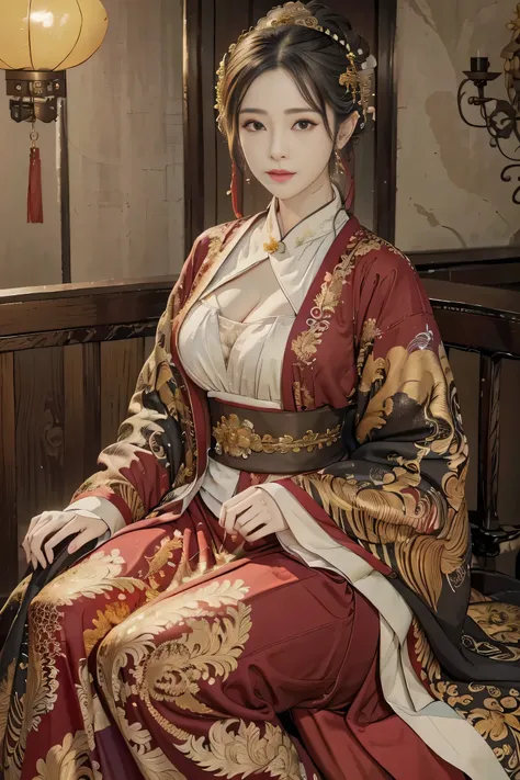 (Unity 16K Wallpaper, Masterpiece, Best Quality, Ultra-Detailed, Extremely Detailed CG, Beautiful Detailed Eyes, 25-year-old, solo, curby, china dress, chinese clothes, thighs, voluptuous, Chinatown, upper body), Ultra High Resolution, fine skin、sexy, Swea...