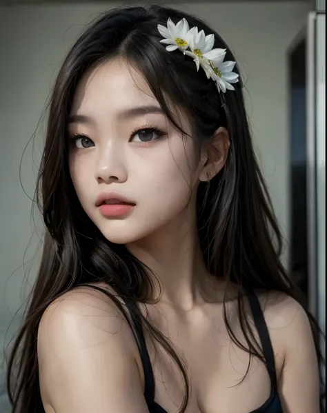 best quality Photo realistic,one woman, eyes, Kim Jennie, Jennie Kim, member Blackpink, Jenny From Blackpink, posing for photo, siren eyes, full mouth, Brazilian woman, tanned skin, Black hair