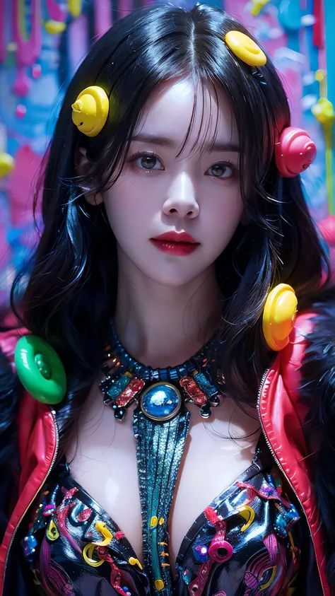 glow in the dark, paint splatter, Captivating psychedelic surreal neon amazing universe beautiful gorgeous women in a bright colorful neon light, Mark Ryden, Daniel Merriam, Bright neon colors in the style of Frank Frazetta and Boris Vallejov, fashion clot...