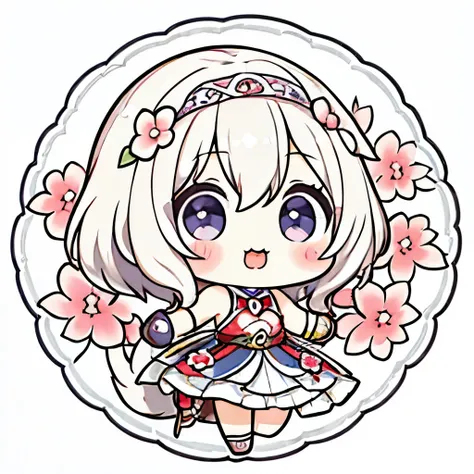 best quality,masterpiece,Chibi character,(cute:1.5), fantasy ,Dogwood,biceps,White background