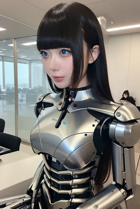 masterpiece, best quality, extremely detailed,  japaese android girl,plump , control panels,android,droid,mechanical hand, robot...