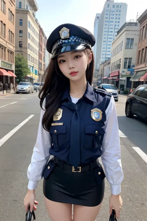 Citys (Police Uniform Custom Play) 23 year old cute face, glamour body, women only look at the clock