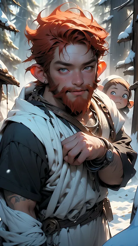 ((((1 dwarf,dwarf)))),(red beard:1.3,wide beard,chestnut beard,red hair:1.5),brown skin,strong dwarf,,fat, with compressed

((Steampunk dwarf)),medieval fantasy,clothes dirty with grease,a crazy look,flyweight arms,with pirate hat,

(dynamic pose:1.0),(cen...