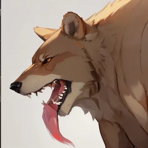  there is a picture of a bear with an open mouth , Our species,  and what a wild 々Sacred Beast,  BEASTARS Legoshi , Growl,  Evangelion Beast Mode, Realistic!!, really Realistic, Singay, by Kamisaka Sekka, Face of a werewolf , very Realistic, Minotaur Wolf,...