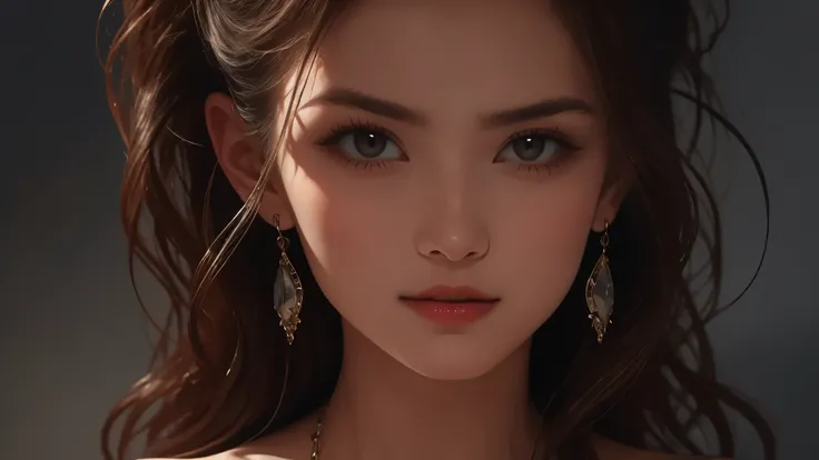 A stunning masterpiece by Luis Royo, featuring a top-quality and realistic portrayal of a beautiful girl with shiny, natural skin texture. This surreal portrait captures the essence of youth and beauty, with intricate details on the girls two arms and two ...