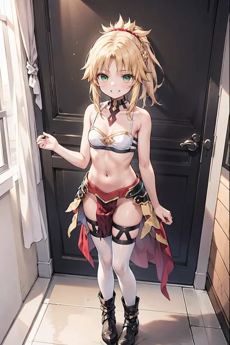 best quality, integrated scenery, integrated background, extremely delicate and beautiful, meticulous details, good composition, cute face, perfect face, perfect hands ,Masterpiece, Best Quality, illustration, city street, 1girl, Mordred (fate), collarbone...