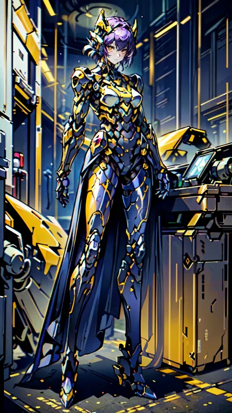 (masterpiece:1.5, best quality:1.5, extremely delicate:1.5), a woman wearing a full-face helmet, high-tech biomimetic armored combat suit, (a composite layered chest armor), the design balances heavy with agility, fully enclosed shoulder guards, matching a...