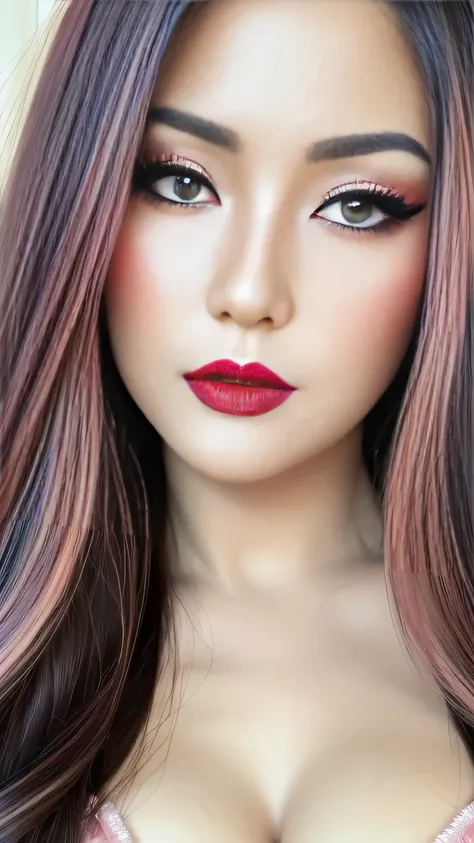 Realistic (photorealistic Realism), (high resolution), ((intricately detailed digital art)). (ultra realistic texture details: velvety skin, hair.), (ultra quality), professional photography, (glamour shot of Japanese woman:1.3), (intricately detailed clea...