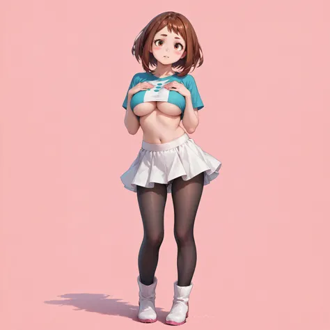 score_9, score_8_up, score_7_up, score_6_up, score_5_up, score_4_up, source_anime, hyper_realistic illustration, (solo), (full_body_shot:1.2), (full body)

ochako uraraka, brown eyes, brown hair, short hair, blush, blush stickers,solo focus, big breasts, c...