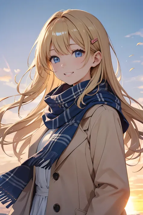 (masterpiece),(top-quality:1.2), one girl ,(Masseter muscle area:1.3), exquisite details, Highest quality 8K resolution, ultra-detailed, Realistic, vibrant colors, Soft Tone, with warm and gentle lighting,( beautiful plaid scarf :1.3),( Pretty Pink Ruff...