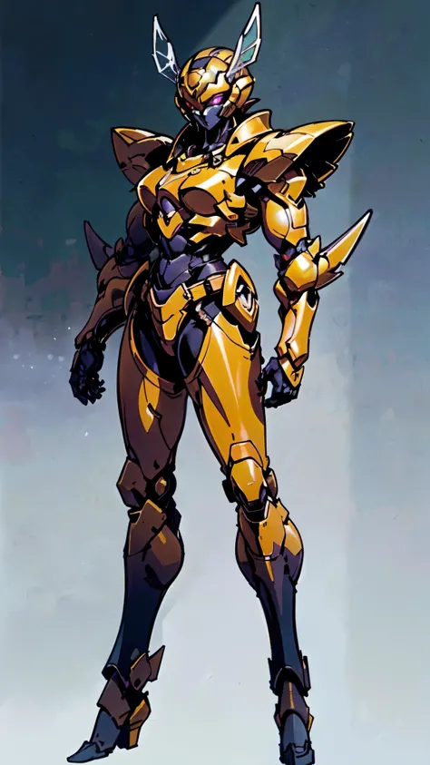 (masterpiece:1.5, best quality:1.5, extremely delicate:1.5), a woman wearing a full-face helmet, high-tech biomimetic armored combat suit, (a composite layered chest armor), the design balances heavy with agility, fully enclosed shoulder guards, matching a...