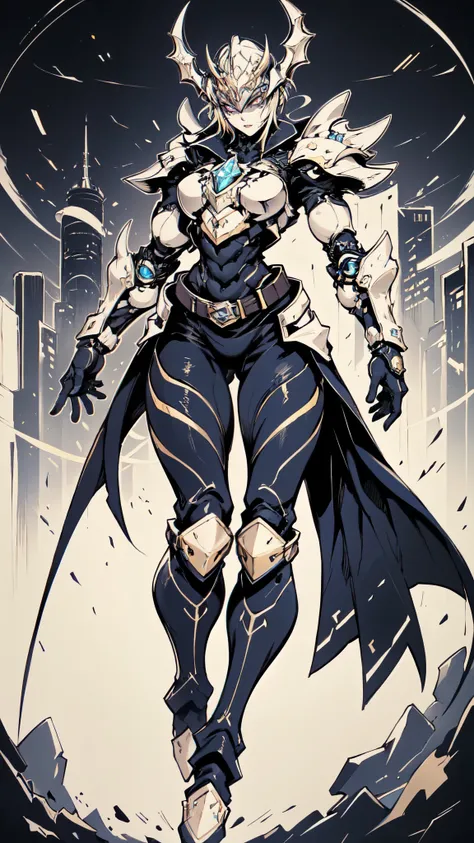 (masterpiece:1.5, best quality:1.5, extremely delicate:1.5), a woman wearing a full-face helmet, high-tech biomimetic armored combat suit, (a composite layered chest armor), the design balances heavy with agility, fully enclosed shoulder guards, matching a...