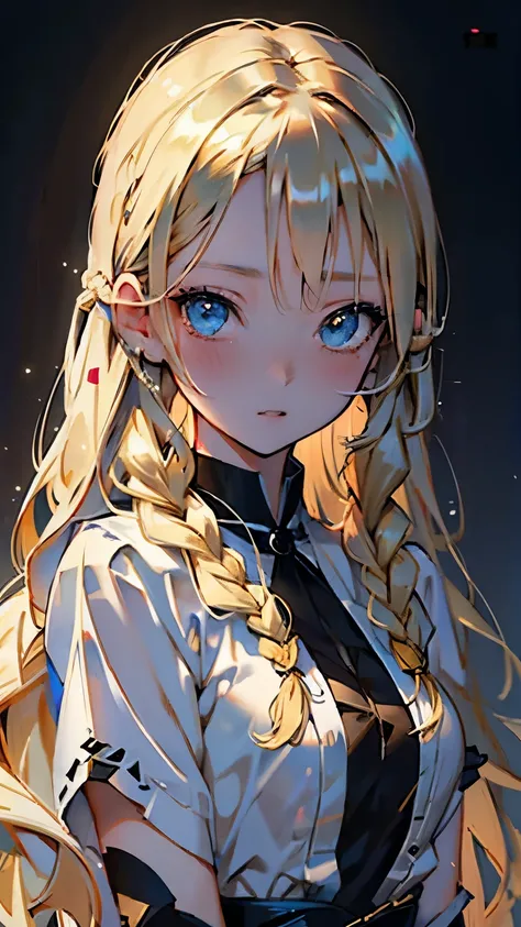 Im wearing black cat clothes 。like々 depicting a very beautiful girl with a good-looking face 、 Its a masterpiece of the highest quality 。Big sparkling blue eyes 、Smooth white skin 、Soft face 。 My long wavy blonde hair is in braids、 it makes an innocent imp...