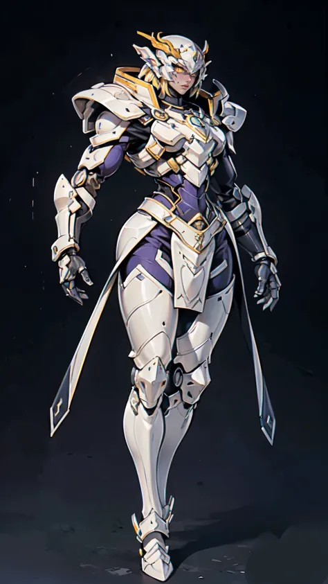 (masterpiece:1.5, best quality:1.5, extremely delicate:1.5), a woman wearing a full-face helmet, high-tech biomimetic armored combat suit, (a composite layered chest armor), the design balances heavy with agility, fully enclosed shoulder guards, matching a...