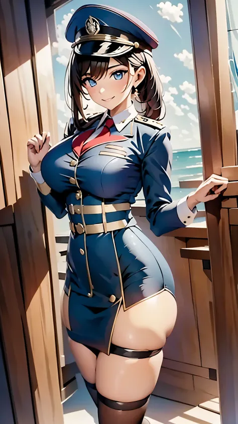 officera, military uniform, skirt, sheikz