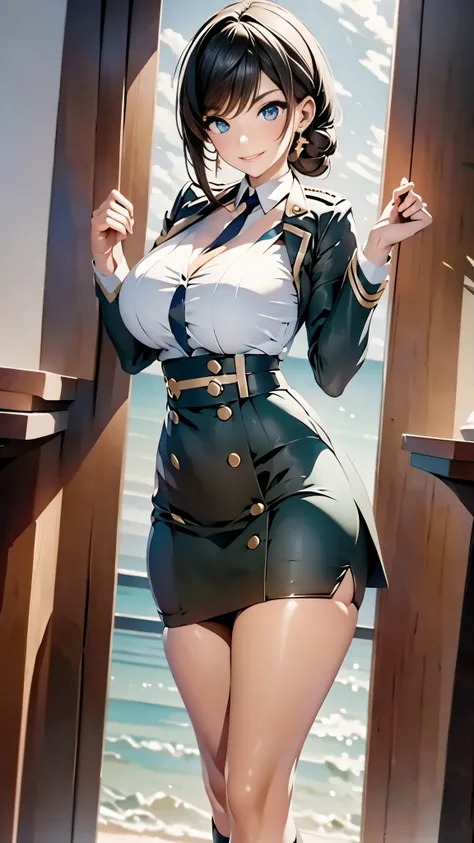 officera, military uniform, skirt, sheikz