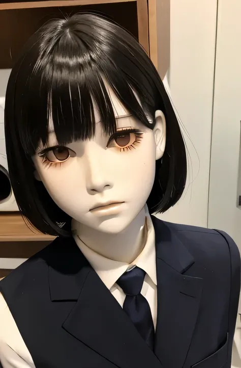 Full body mannequin, The mannequin is a woman, The mannequin is  Ikuta Erika,The mannequin is 165 cm tall , Mannequins have white skin Mannequins have black hair mannequins have bangs, Mannequin has a thin face,The mannequin is wearing a girls high school ...