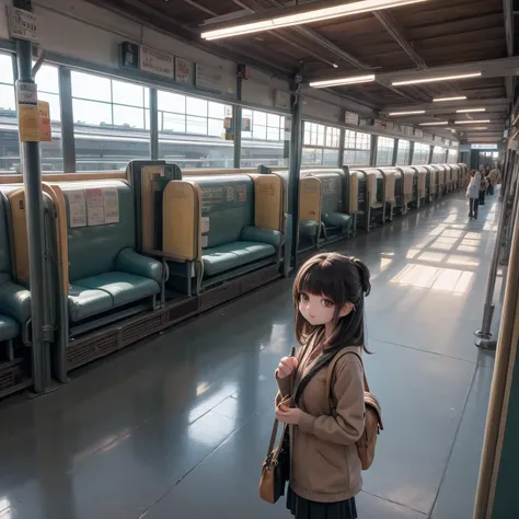 Busy Train Station