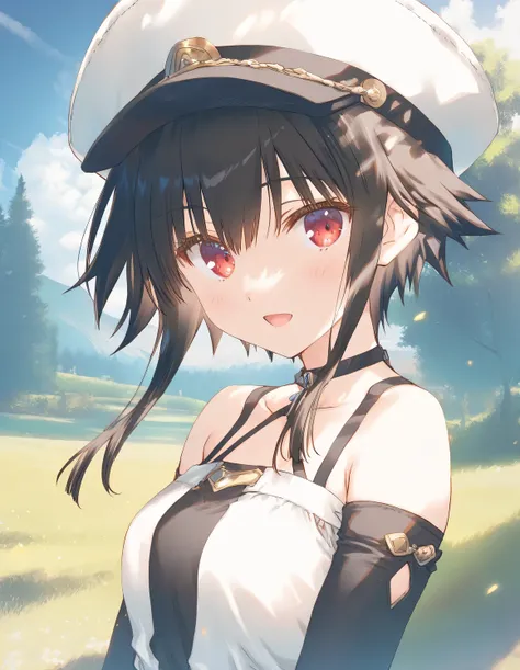 1girl, tomboy, little female, small breasts, beautiful detailed eyes,open mouth, outdoors,wind, fantasy, game CG, break,((artist:mitsumi_misato)),(artist:suzumori),(artist:shida_kazuhiro),(masterpiece), (best quality), (ultra-detailed), very aesthetic, new...