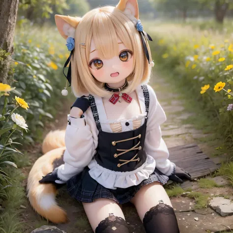     Shiba Inu in a rural landscape、        Sexy Poses     、  dirndl  、 Chibi、       flat chested、  