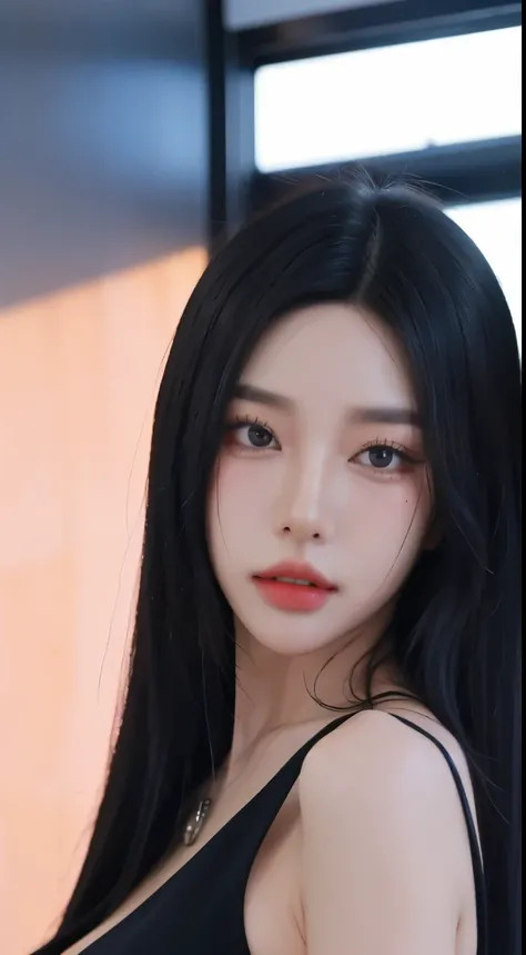 Korean model , Head model , Unique head details, Cyberpunk Fashion , near future , Double eyelids, big lips , Professional makeup