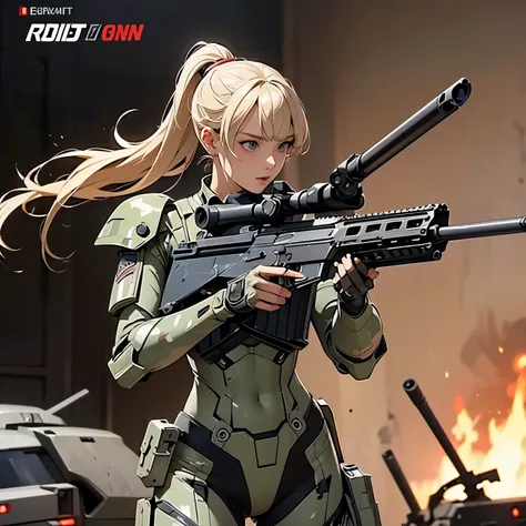 nsfw,  anime screencap , 16k, perfect anatomy proportion body,  action,  dynamic composition with a sense of speed and dynamism , (Firing an assault rifle, shooting:1.6), Beauty, 40age, perfect beautiful delicate sexy face, perfect beautiful delicate eyes,...