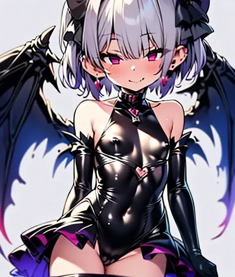 nipple, nsfw, nipple piercing, orgasm, {portrait}, best quality, 1girl, shiny skin, {{black armor, highleg leotard, black leotard, black thighhighs, black gloves, skin tight, detailed eyes}}, {expressionless}, {{{best quality, amazing quality, very aesthet...