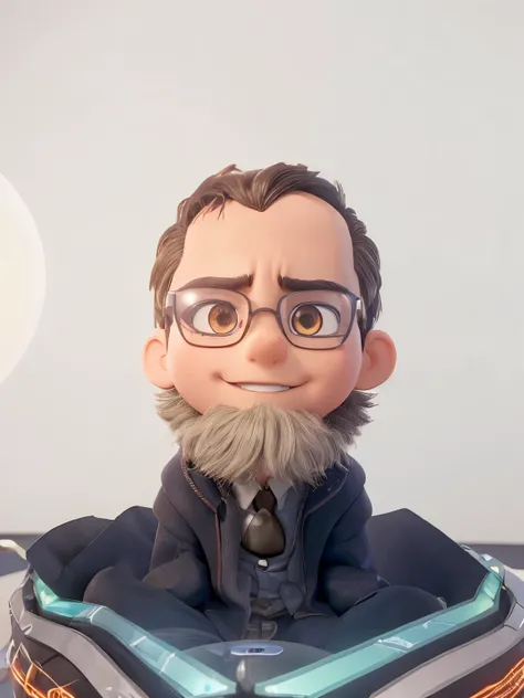 ((1 boy)), anime,  short dark hair ,  dark skin, shiny glasses lenses, closed and expressionless mouth, sitting,  with hands holding a glowing sphere while two other glowing spheres orbit around it.