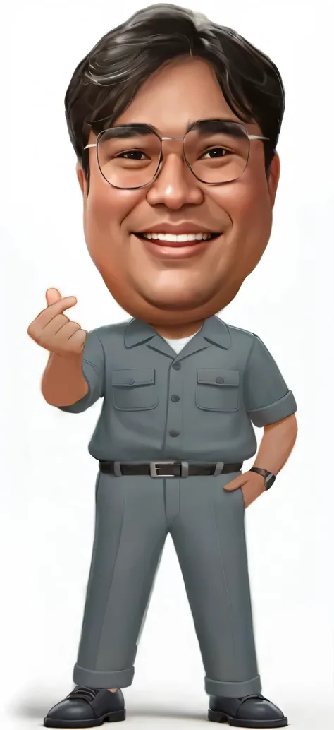 a cartoon man in a uniform giving a thumbs up, caricature illustration, caricature style, caricature, professional illustration, big head, jay leno with gray skin, cartoon portrait, caricatural, cartoon image, jeremy, mike, by Ben Zoeller, caricature!!!, c...