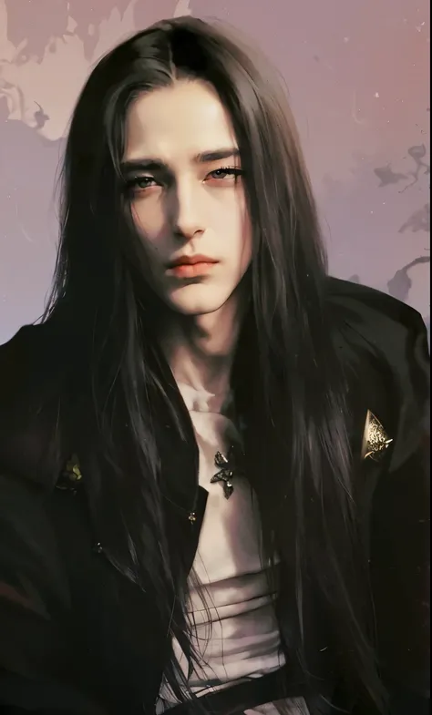 Dark Fantasy, Middle Ages, Targaryen, prince, man, with long straight white hair, pale skin, purple eyes, scar on nose, strong build, black lips, face looks like Luke Goss, in a red doublet with gold buckles, alucard.