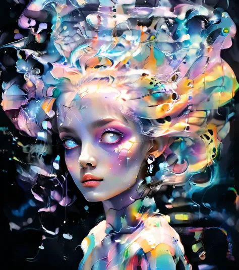 High Resolution, High Quality , Masterpiece .Hyper-realistic ink drawing with surreal colors, elements of absurdity in the style of Ross Tran featuring postal post modern design money aflame as a reference to Roby Dwi Antono, eyeballs, ghost teeth obscurit...