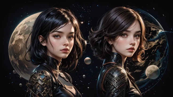  anime girl with black hair and brown dress staring at camera,  Charlie Bowwater painting style , Beautiful SF Twins,  Neo Artcore and Charlie Bowwater ,  Charlie Bowater and Tom Bagshaw,  Charlie Bowwater style , in  Charlie Bowwater style ,  Charlie Bowa...