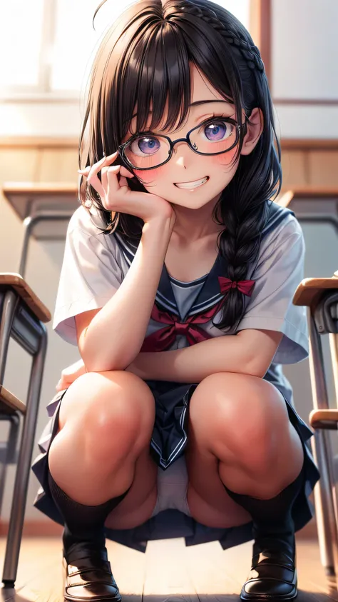 ((masterpiece, sidelighting, finely detailed beautiful eyes: 1.2)), ultra-detailed, ultra high res, professional lighting, high quality makeup, beautiful detailed eyes, beautiful, big eyes, drooping eye, (1 japanese school girl:1.3), (high school student, ...