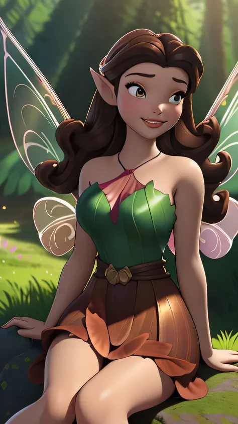 1girl in, age18, Rosetta Waifu, photo of perfect woman, miniature ferry, Solo, (miniature girl and a huge world: 1.2), Aesthetic artwork, (long brown hair, brunette with curls:1.25), (pale skin, large breasts, DD-cup, runners body, very thin waist, skinny,...
