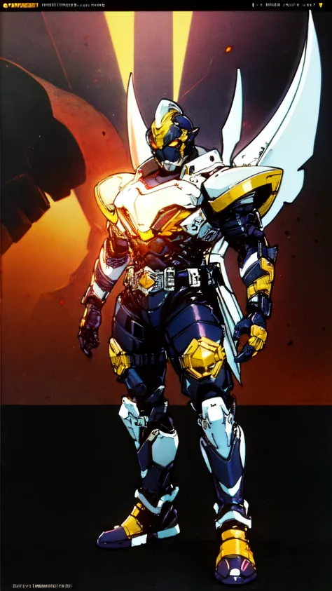 (masterpiece:1.5, best quality:1.5, extremely delicate:1.5), ((male:1.5)), a man wearing a full-face helmet, high-tech biomimetic armored combat suit, (a composite layered chest armor), the design balances heavy with agility, fully enclosed shoulder guards...